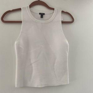 Express white knit tank top size xs